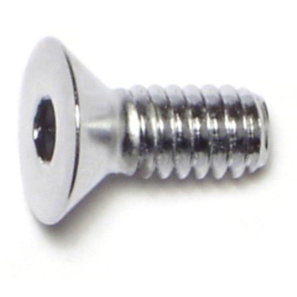 Midwest Fastener 1/4"-20 Socket Head Cap Screw, Chrome Plated Steel, 5/8 in Length, 10 PK 74167